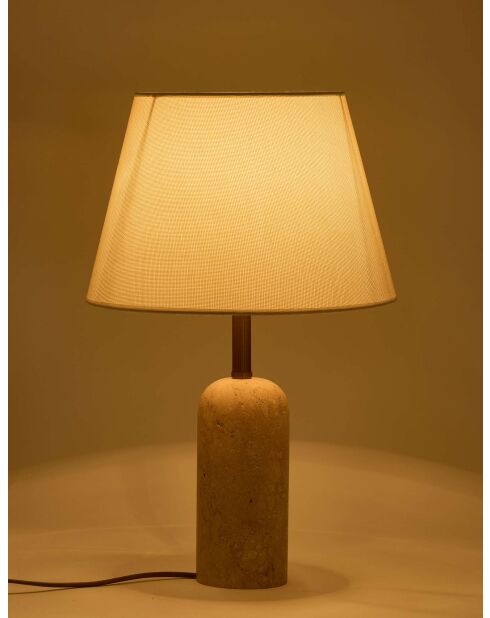 Lampe de table Travertin de Kumas Sapkalı crème beige - 48x30x19 cm