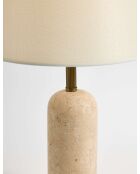 Lampe de table Travertin de Kumas Sapkalı crème beige - 48x30x19 cm