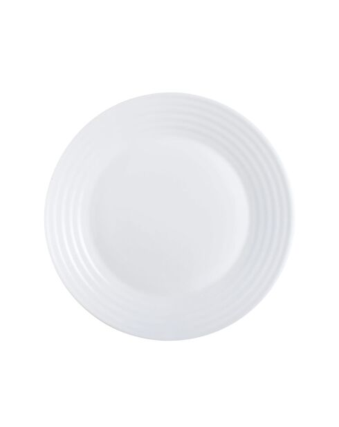 Lot de 6 assiettes dessert Harena blanc - D.9 cm