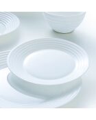 Set mit 6 weißen Desserttellern Harena - D.9 cm