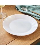 Set mit 6 weißen Desserttellern Harena - D.9 cm