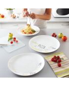 6 Assiettes à steak Friend's Time blanches - D.30 cm