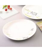 6 Assiettes à steak Friend's Time blanches - D.30 cm