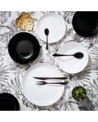 Set mit 6 schwarzen Diwali-Suppentellern - D.20 cm