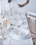 Set mit 6 weißen Ammonit-Suppentellern - D.21 cm