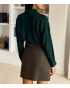Camicia fluida, taglio dritto CHANICE verde scuro