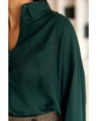Camicia fluida, taglio dritto CHANICE verde scuro