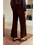 Bruine broek met rechte snit Paola