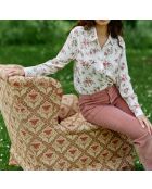 Chemise Cosie vintage blanc/rose