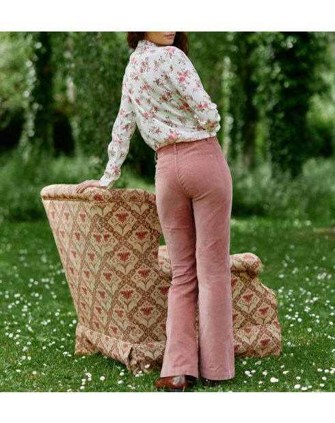 Chemise Cosie vintage blanc/rose