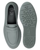 Mocasines de piel grises