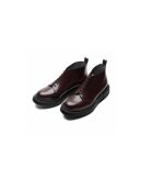 Stivali bassi in pelle bordeaux