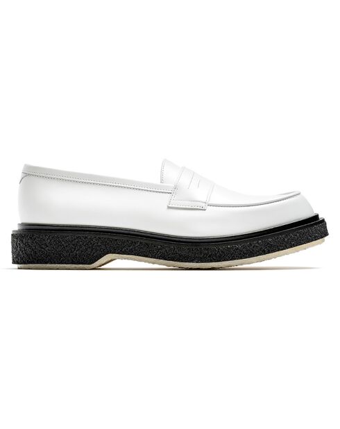 Mocassins en cuir de veau blancs