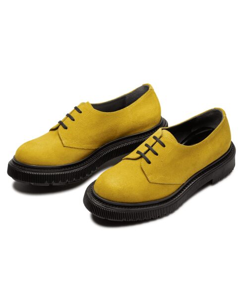 Derbies en cuir jaunes