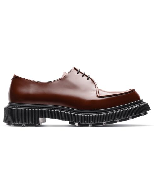 Derbies en cuir de veau marron