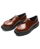 Derbies en cuir de veau marron