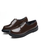 Derbies en cuir brun foncé