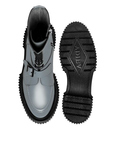 bottes hautes à boucle grises