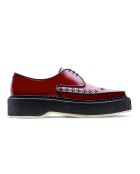 Creepers en cuir rouge/rose