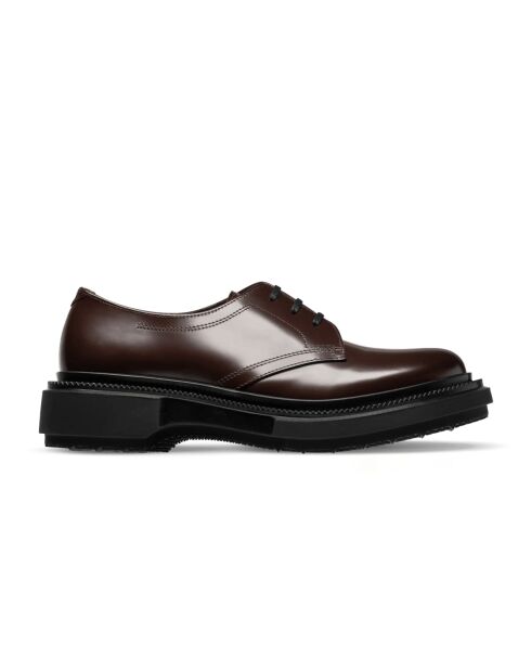Derbies en cuir brun foncé