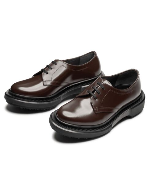 Derbies en cuir brun foncé