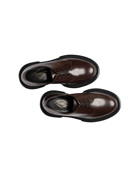 Derbies en cuir brun foncé