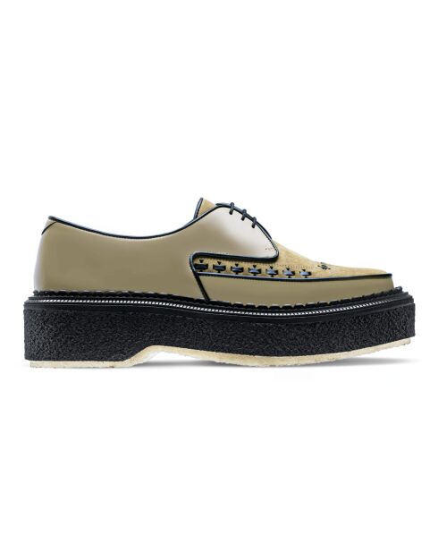 Creepers en cuir sable