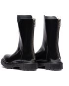 Bottes hautes en cuir de veau noires