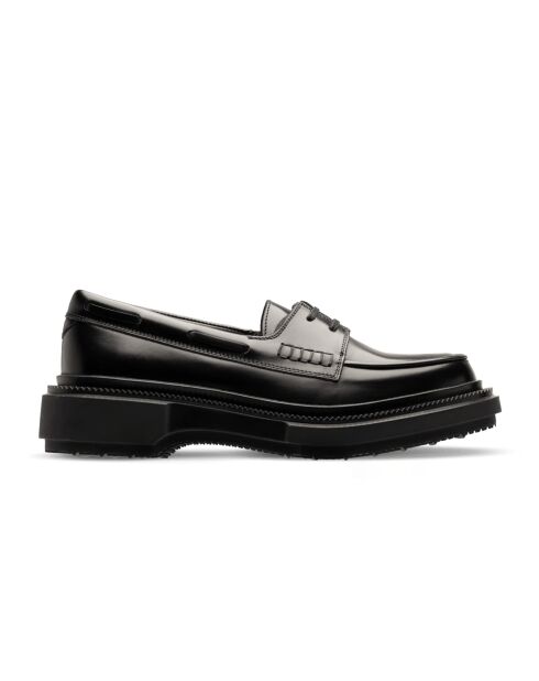 Derbies bateau en cuir noirs