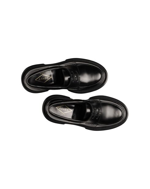 Derbies bateau en cuir noirs