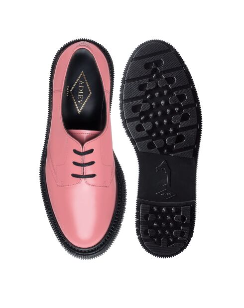 Derbies en cuir roses