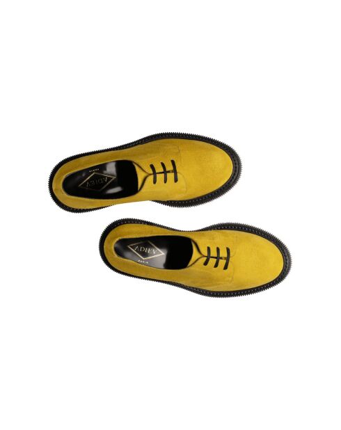 Derbies en cuir jaunes