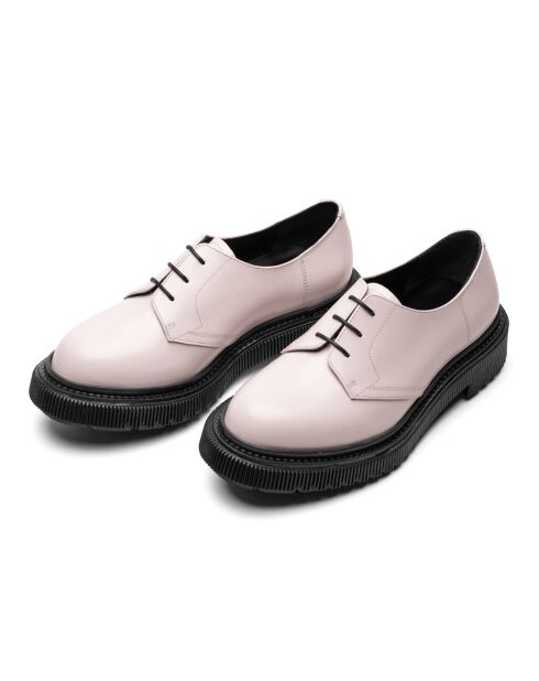Derbies en cuir rose pâle