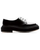 Derbies à lacets en cuir de veau noires