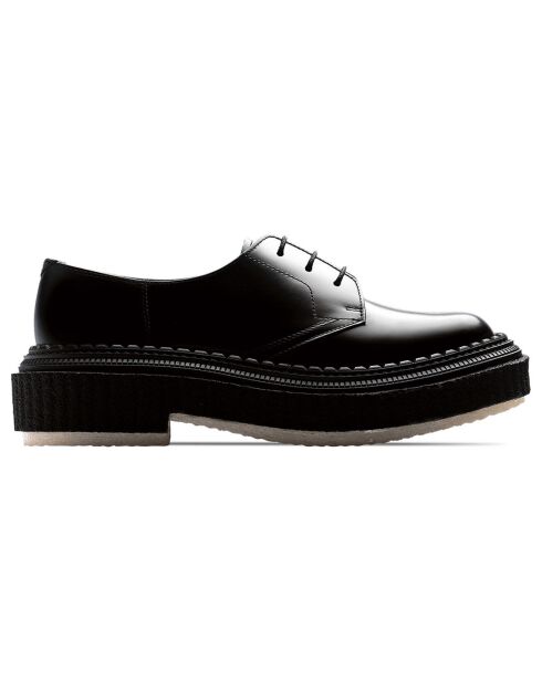 Derbies à lacets en cuir de veau noires