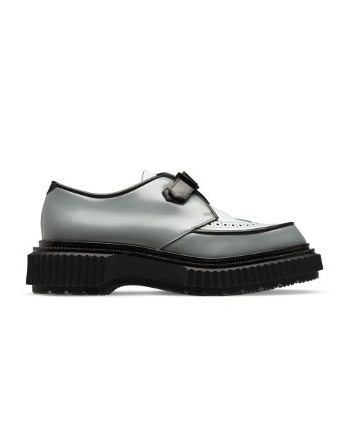 Derbies à boucle en cuir bleu/noir