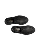 Derbies en cuir à lacets daim noir