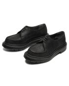 Derbies en cuir à lacets daim noir