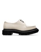 Derbies en cuir à lacets daim ivoire