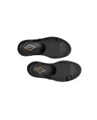 Sandales à boucle en cuir daim noir