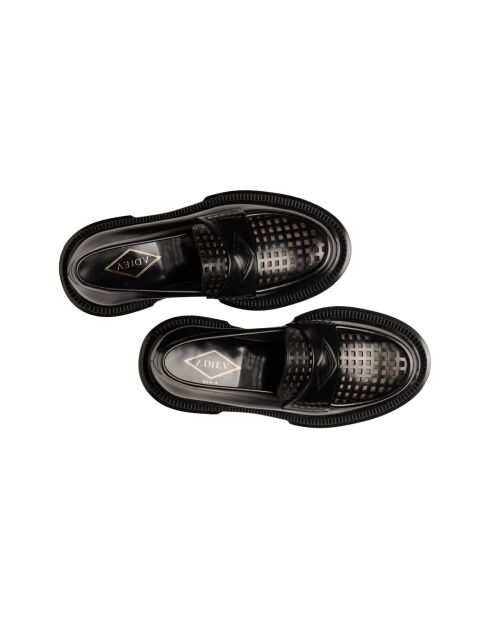 Mocassins en cuir noirs