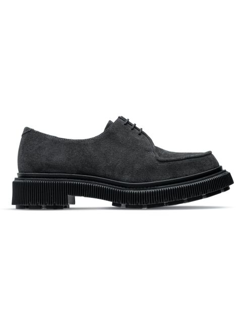 Derbies en cuir daim asphalte