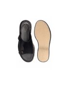Schwarze Ledersandalen mit Schnalle