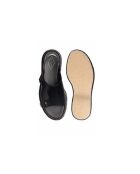 Sandales à boucle en cuir noires
