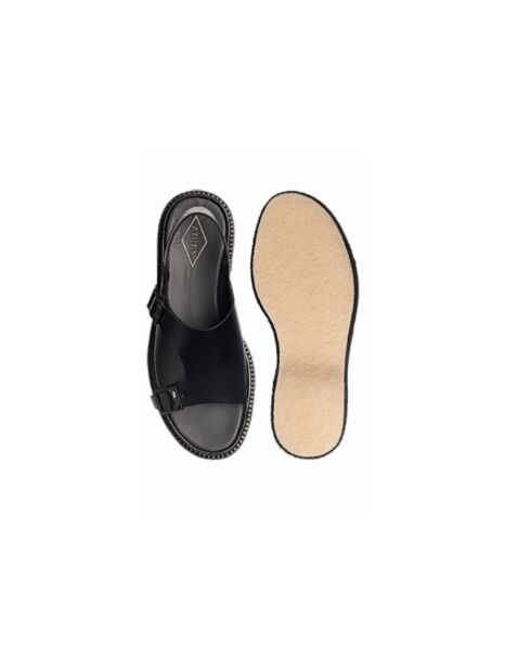 Sandales à boucle en cuir noires
