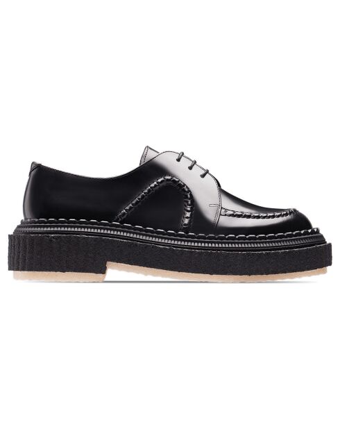 Derbies à lacets en cuir de veau noires