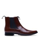 Botas Chelsea de piel burdeos