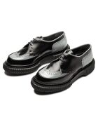 Derbies en cuir gris/noir