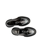 Derbies en cuir gris/noir
