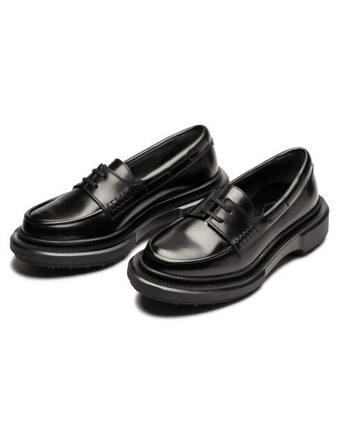 Derbies bateau en cuir noirs